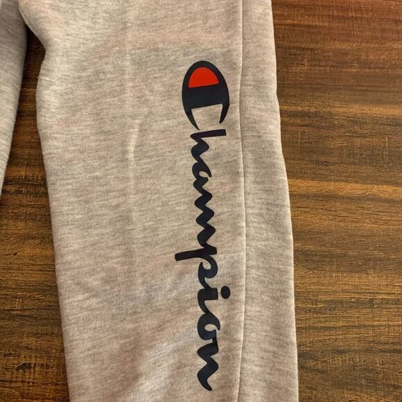 CHAMPION Boy’s Light Grey Logo Sweatpants / Size: Medium - Picture 7 of 13